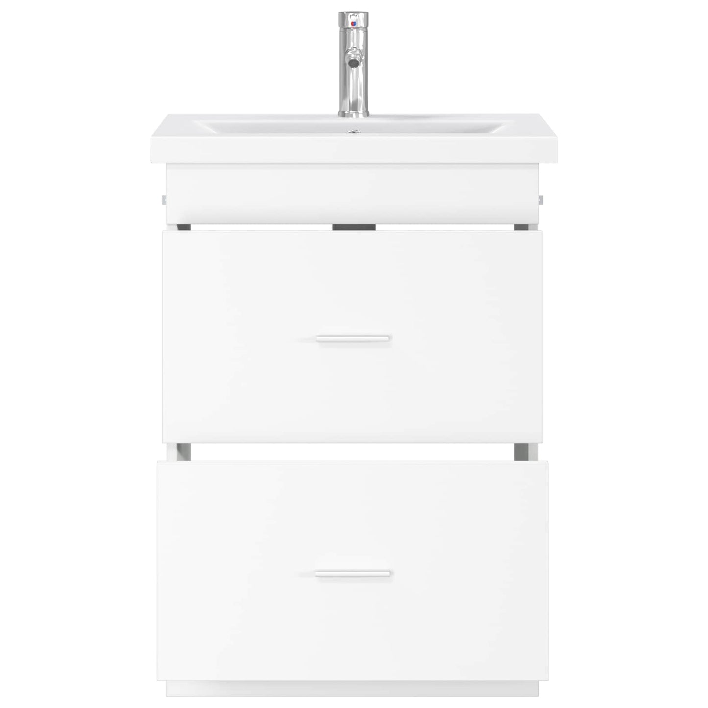 vidaXL Σετ Επίπλων Μπάνιου Λευκό 61 x 40 x 84,5 εκ Επεξεργασμένο Ξύλο