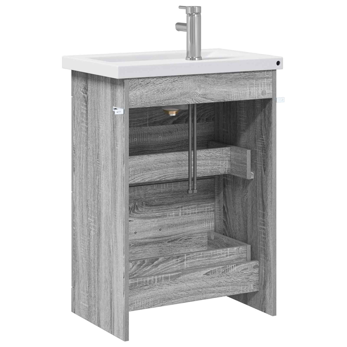 vidaXL Σετ Επίπλων Μπάνιου Γκρι Sonoma 61 x 40 x 84,5 εκ