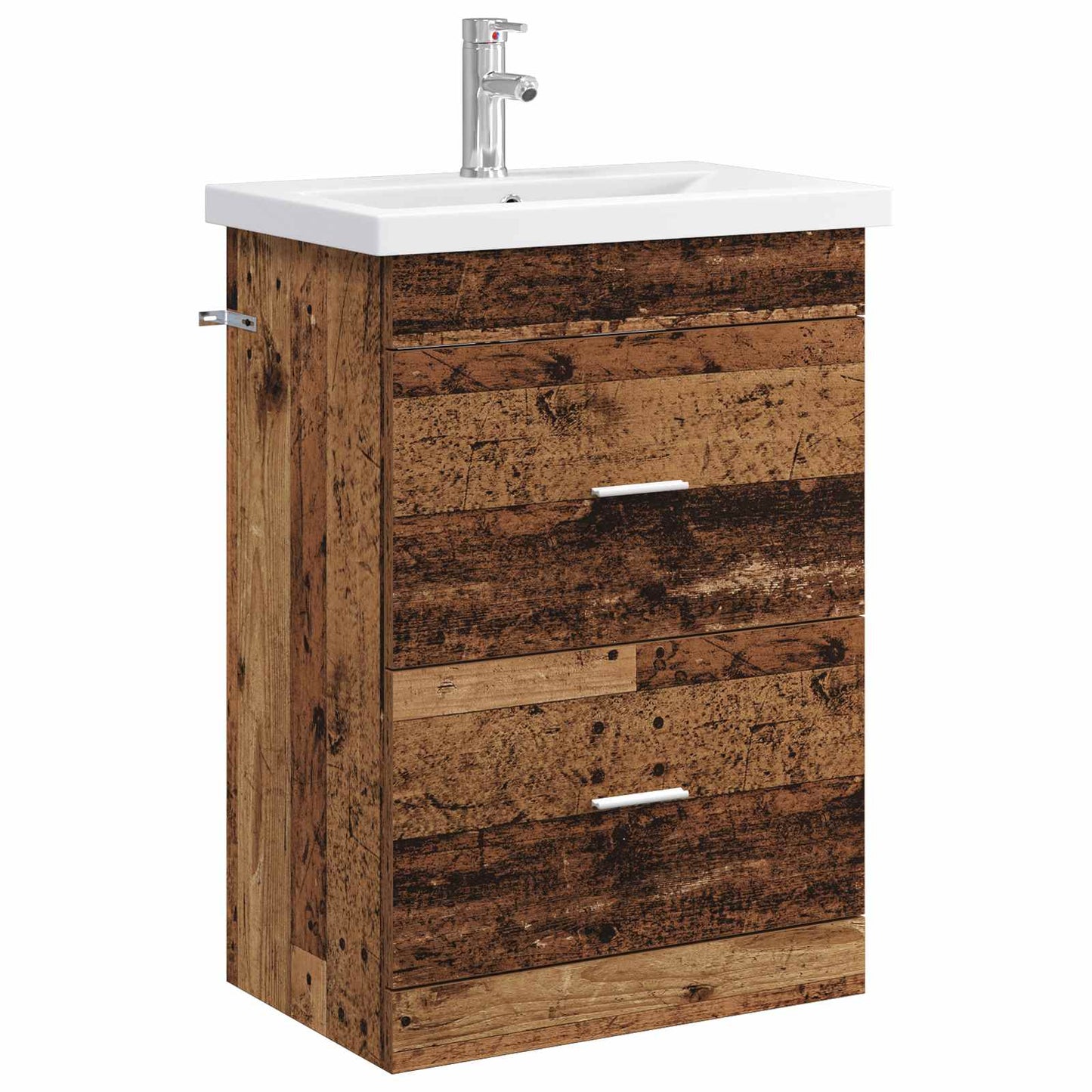 vidaXL Σετ Επίπλων Μπάνιου Παλαιωμένο ξύλο 61 x 40 x 84,5 εκ