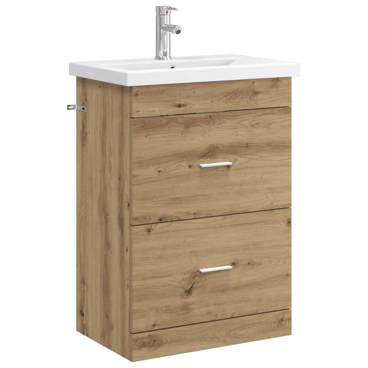 vidaXL Σετ Επίπλων Μπάνιου Artisan Δρυς 61 x 40 x 84,5 εκ