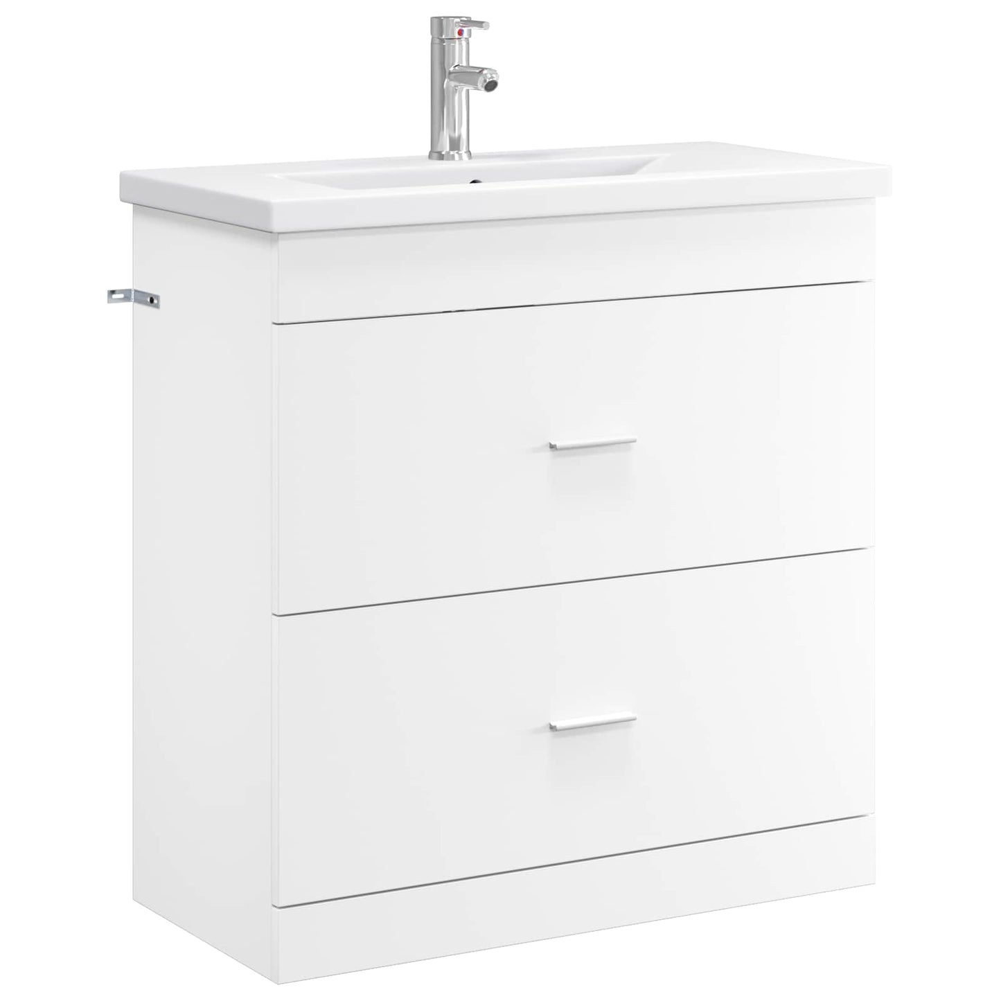 vidaXL Σετ Επίπλων Μπάνιου Λευκό 81 x 40 x 84,5 εκ Επεξεργασμένο Ξύλο