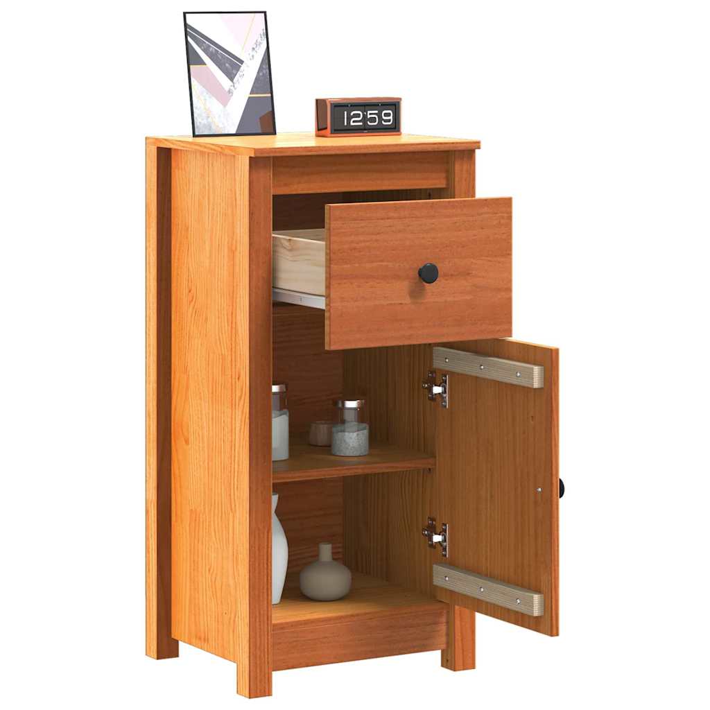 vidaXL Πλαϊνό γραφείο με συρτάρι Κερωτό καφέ 39 x 34,5 x 80 εκ