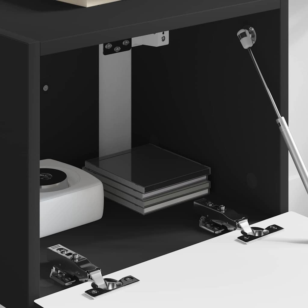 vidaXL Ντουλάπι Τηλεόρασης Τοίχου Επιτοίχιο Μαύρο 60 x 31 x 29.5 εκ