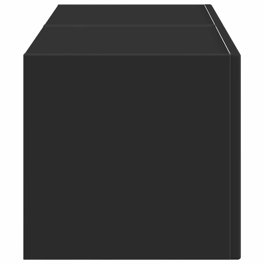 vidaXL Ντουλάπι Τηλεόρασης Τοίχου 2 pcs Μαύρο 60 x 31 x 29.5 εκ