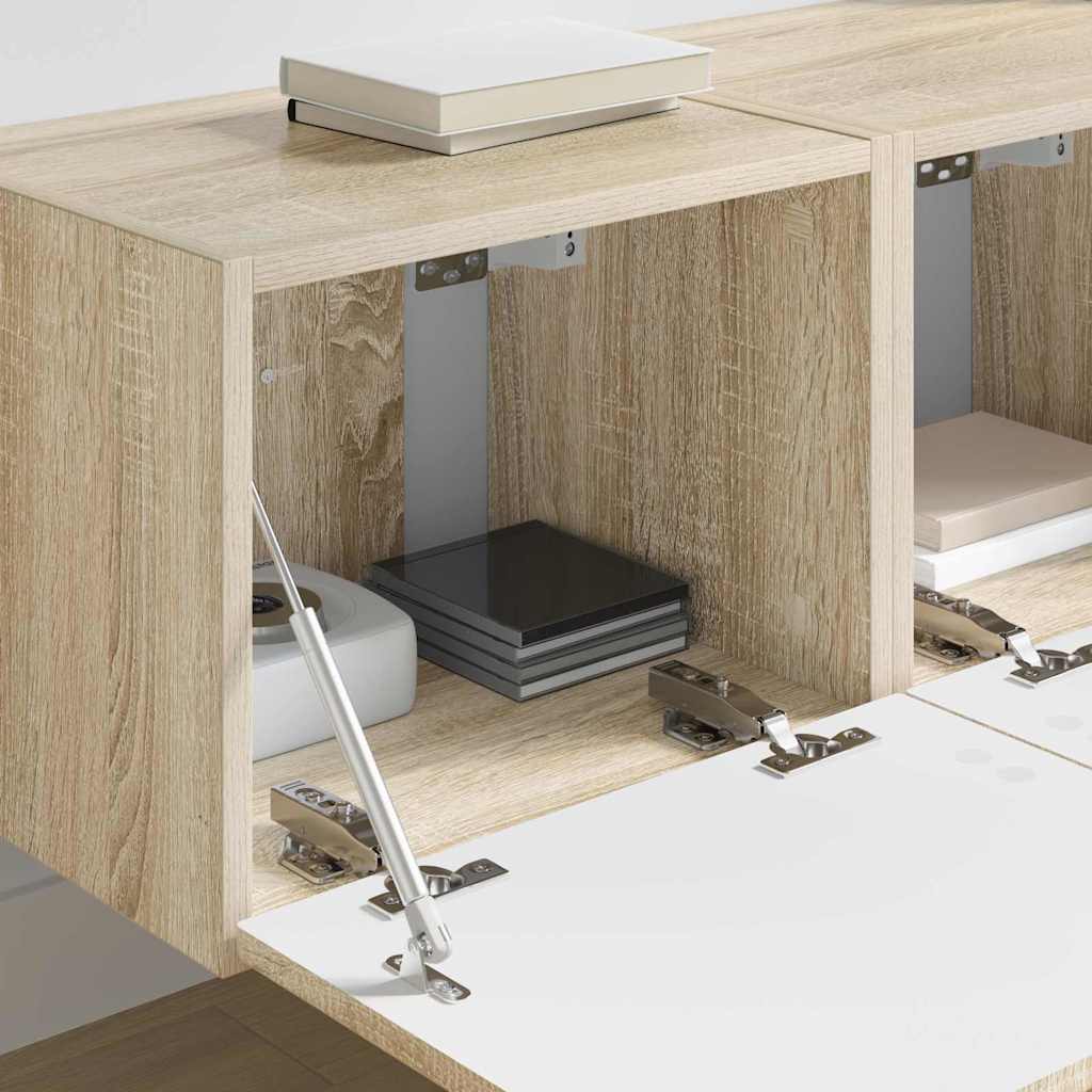 vidaXL Ντουλάπι Τηλεόρασης Τοίχου 2 pcs Σονόμα 60 x 31 x 29.5 εκ