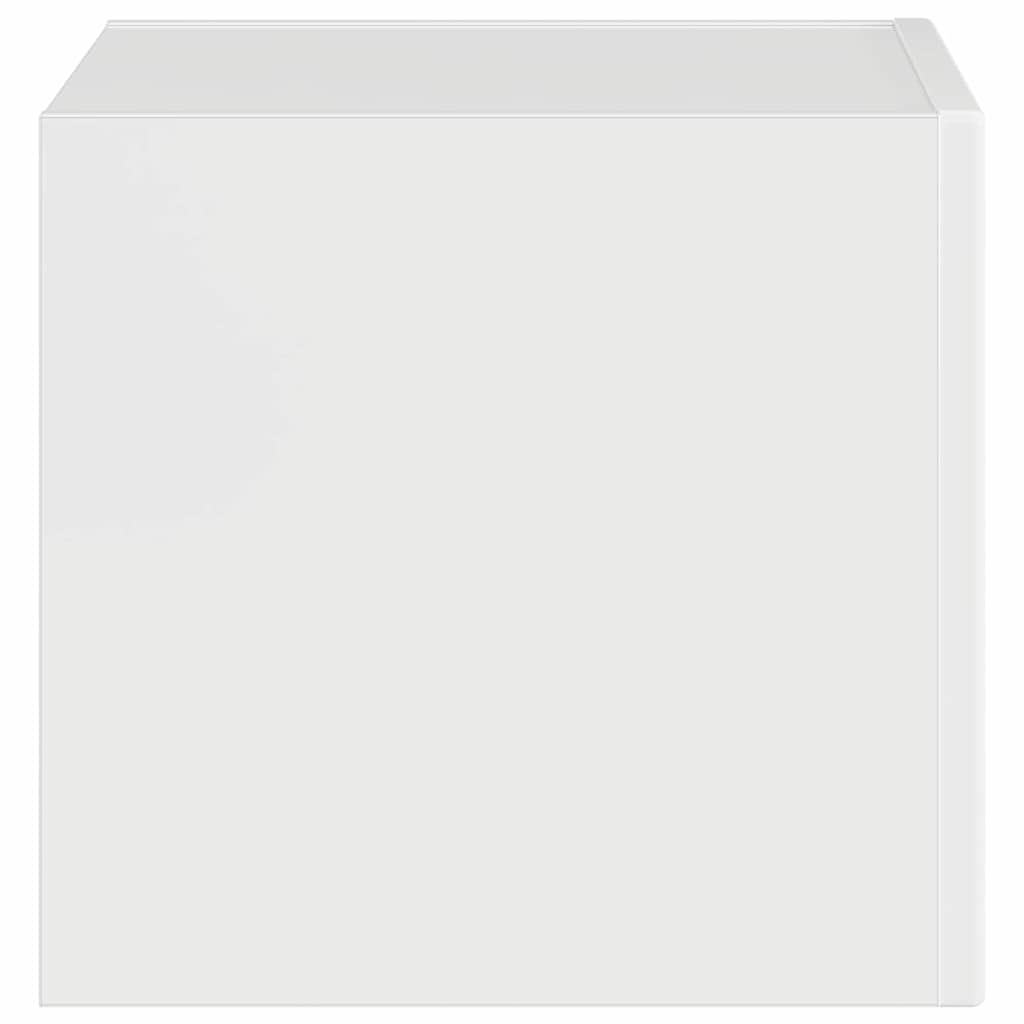 vidaXL Ντουλάπι Τηλεόρασης Τοίχου Λαμπερό Λευκό 60 x 31 x 29.5 εκ