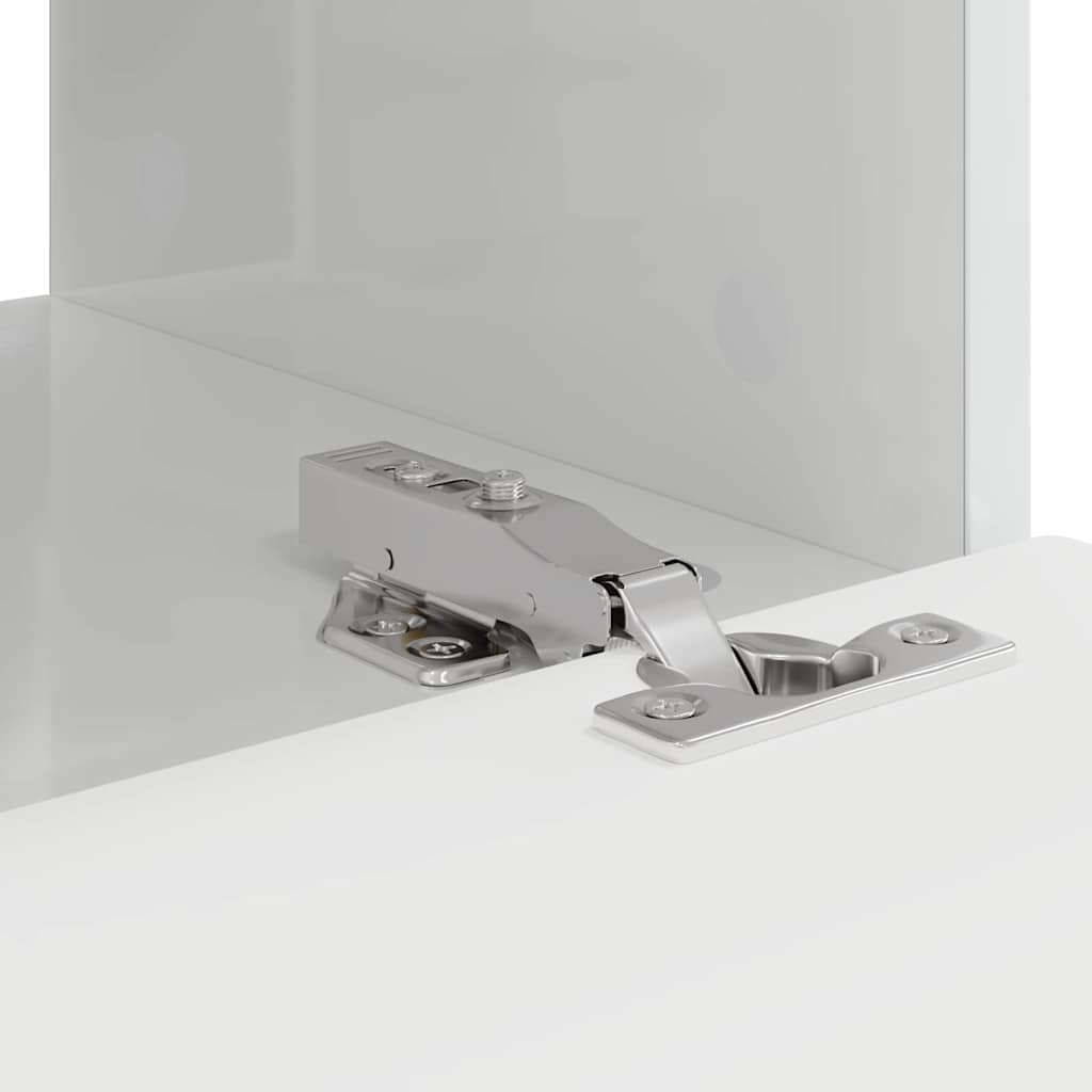 vidaXL Ντουλάπι Τηλεόρασης Τοίχου Επιτοίχιο 2 pcs Λαμπερό Λευκό