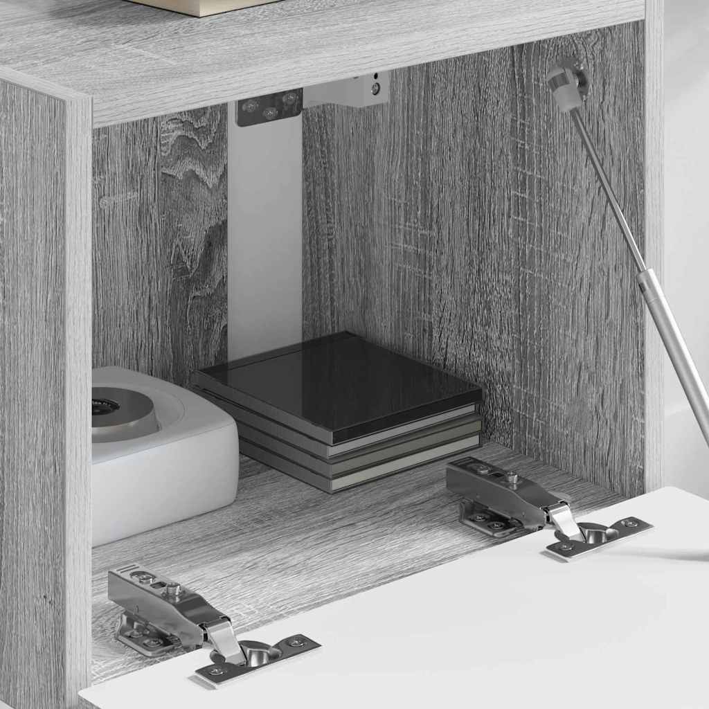 vidaXL Ντουλάπι Τηλεόρασης Τοίχου Γκρίζο Σονομα 60 x 31 x 29.5 εκ