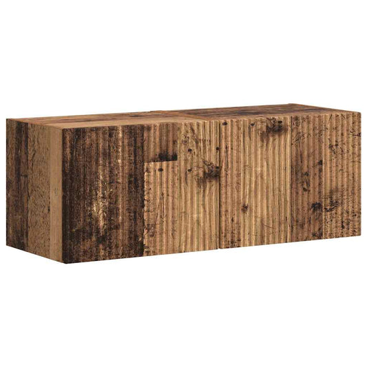 vidaXL Ντουλάπι Τηλεόρασης Τοίχου 2 pcs Παλιό Ξύλο 60 x 31 x 29.5 εκ