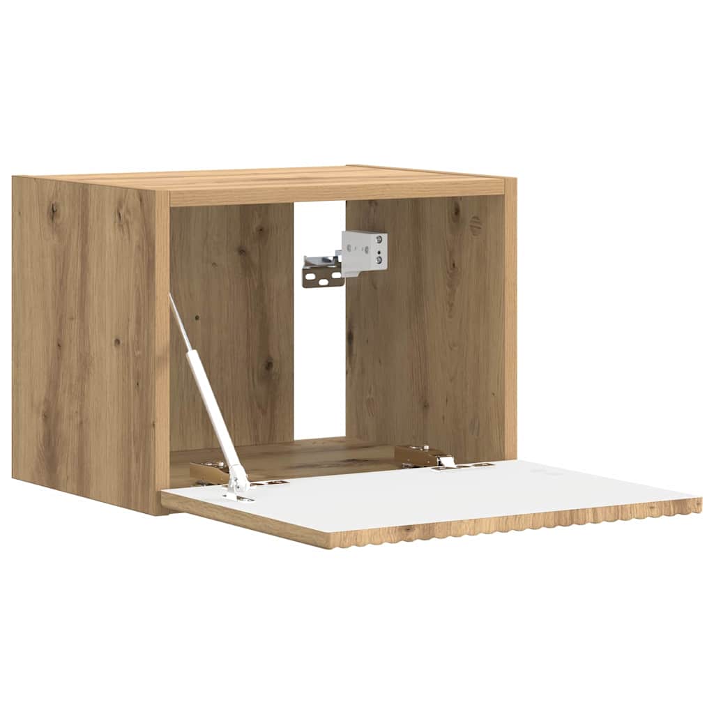 vidaXL Ντουλάπι Τηλεόρασης Τοίχου 2 pcs Καρυδιά Χειροποίητης Εργασίας