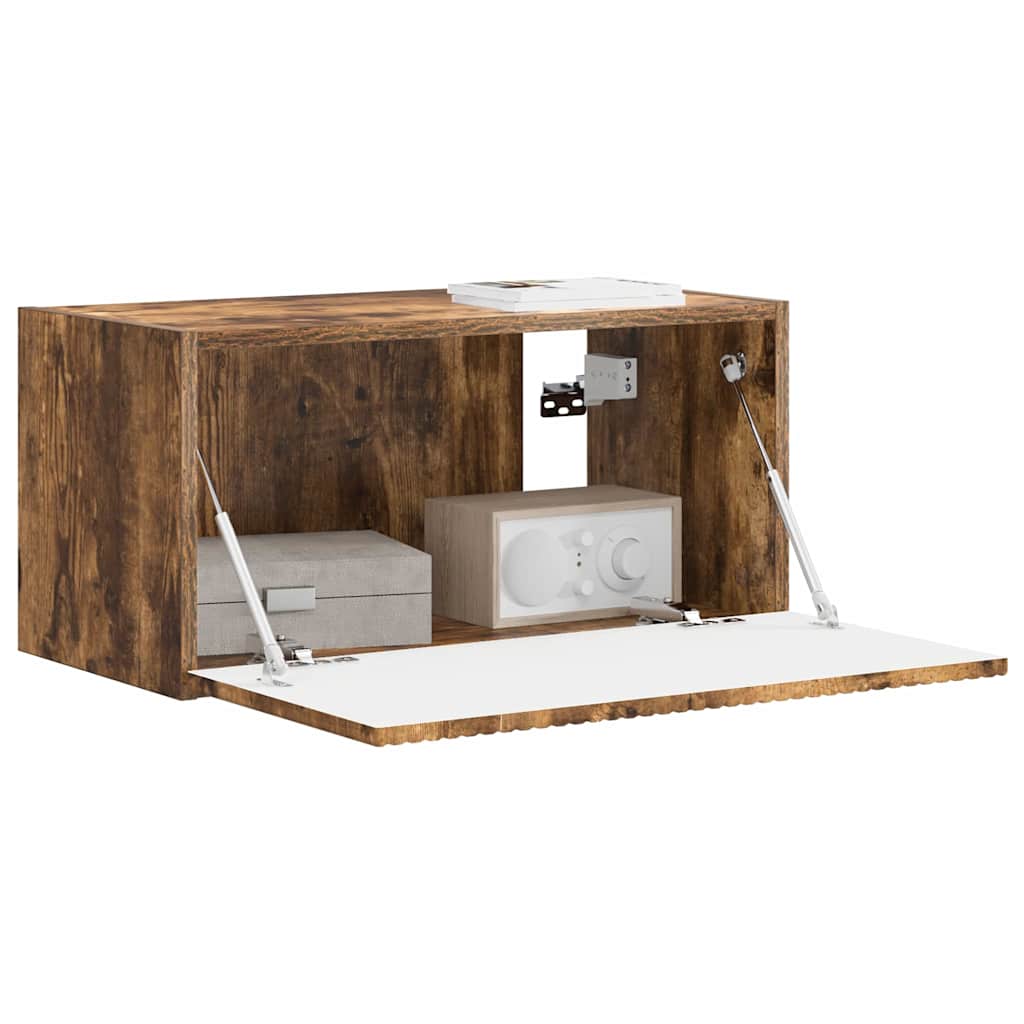 vidaXL Ντουλάπι Τηλεόρασης Τοίχου Καπνιστό Δρύς 60 x 31 x 29.5 εκ