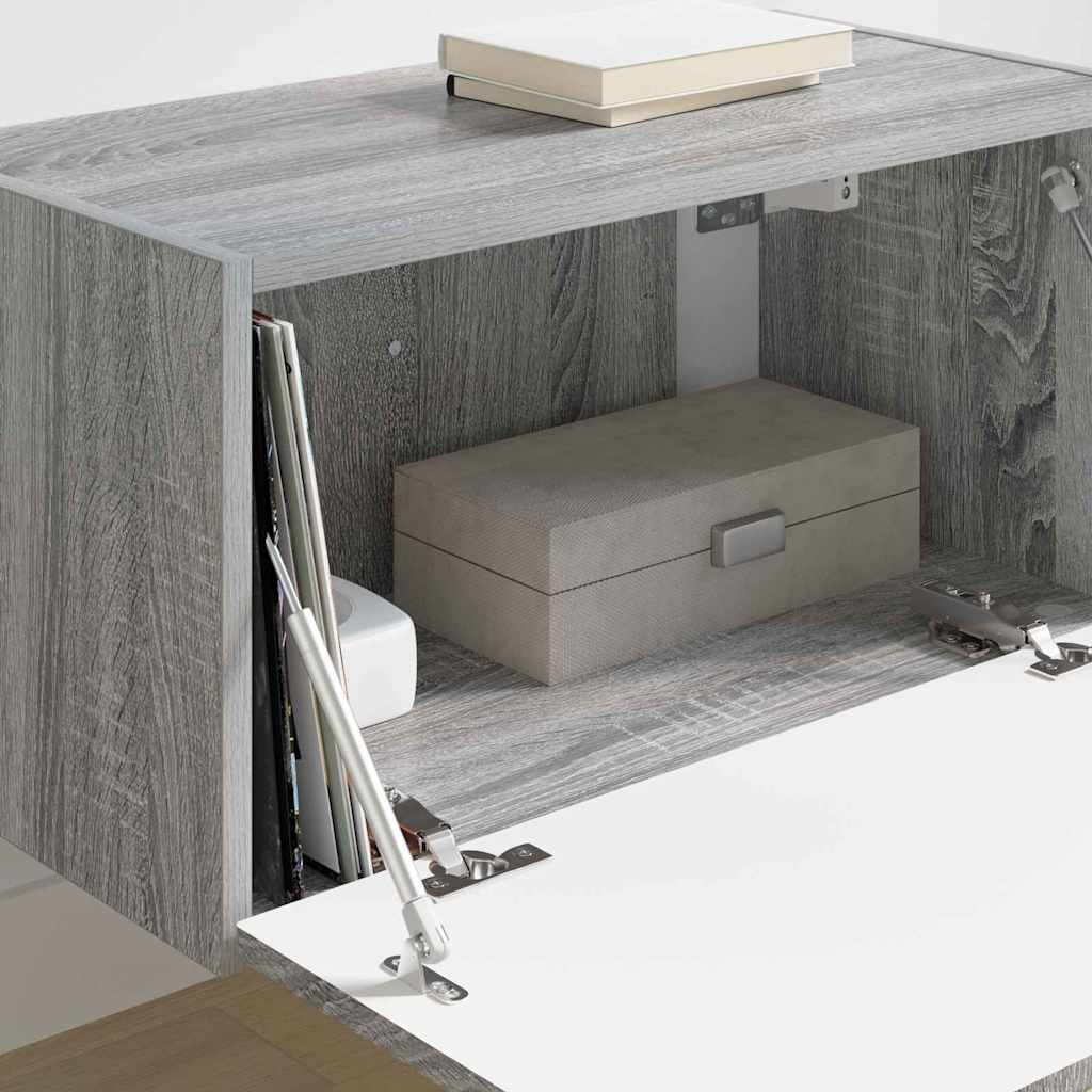 vidaXL Ντουλάπι Τηλεόρασης Τοίχου Γκρίζο Σονομα 60 x 31 x 29.5 εκ