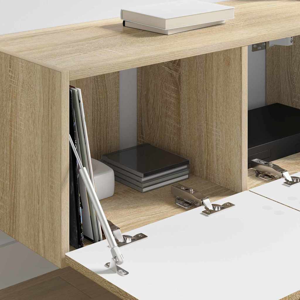 vidaXL Ντουλάπι Τηλεόρασης Τοίχου 2 pcs Σονόμα 60 x 31 x 29.5 εκ