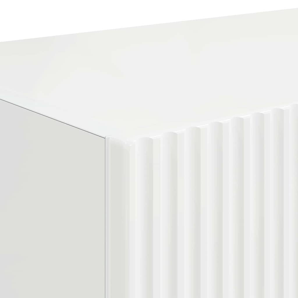 vidaXL Ντουλάπι Τηλεόρασης Τοίχου Λαμπερό Λευκό 60 x 31 x 29.5 εκ