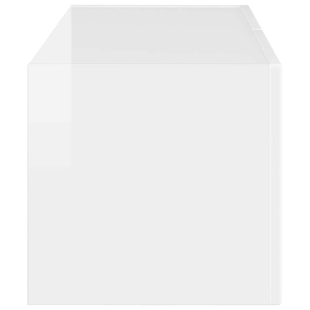 vidaXL Ντουλάπι Τηλεόρασης Τοίχου Λαμπερό Λευκό 60 x 31 x 29.5 εκ