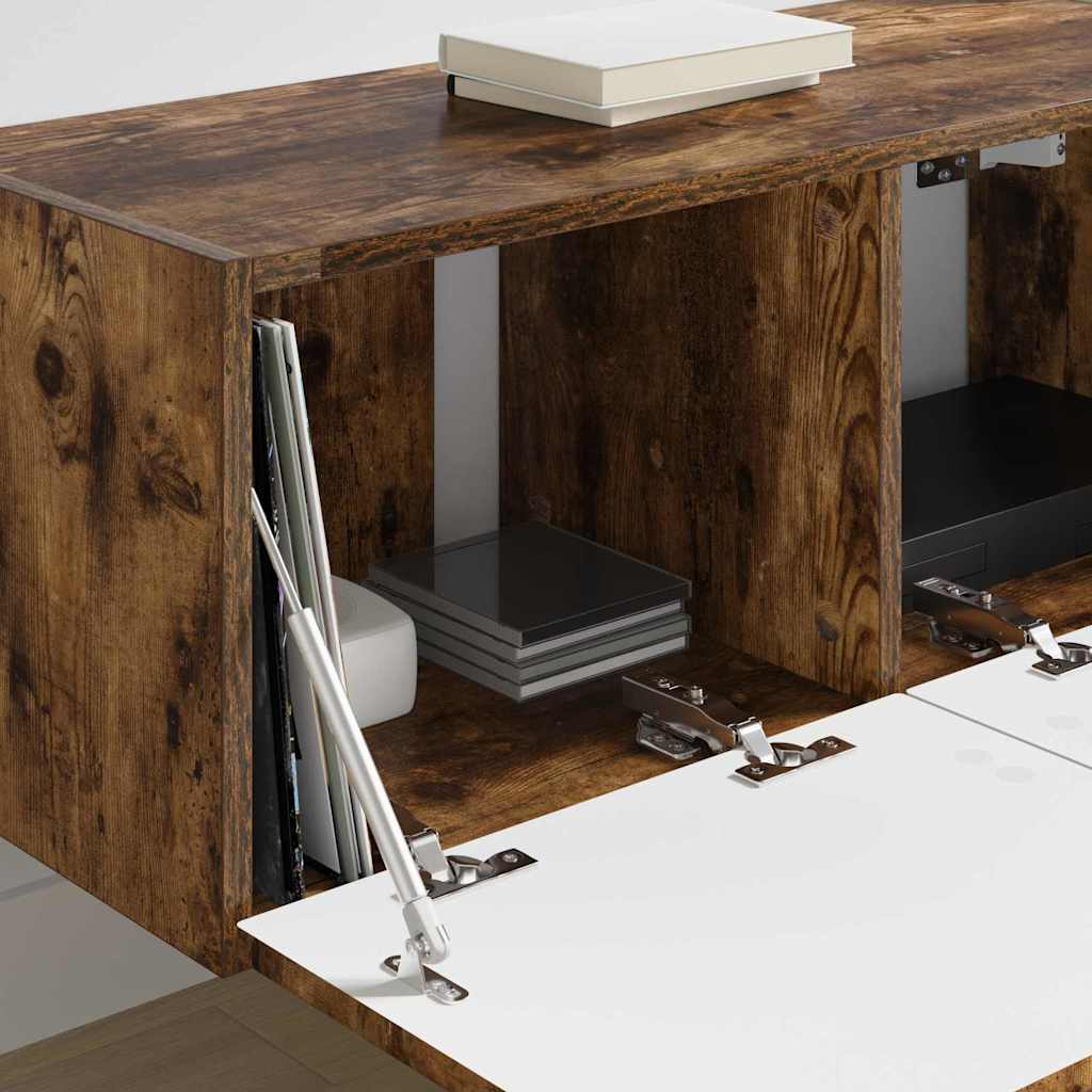 vidaXL Ντουλάπι Τηλεόρασης Τοίχου Καπνιστό Δρύς 60 x 31 x 29.5 εκ