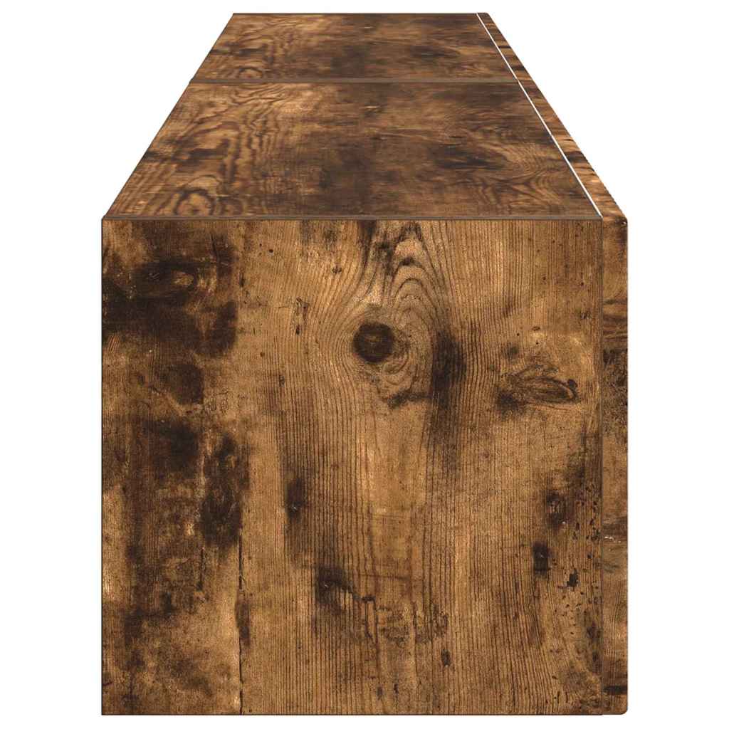 vidaXL Ντουλάπι Τηλεόρασης Τοίχου Επιτοίχιο 2 pcs Καπνιστό Δρύς