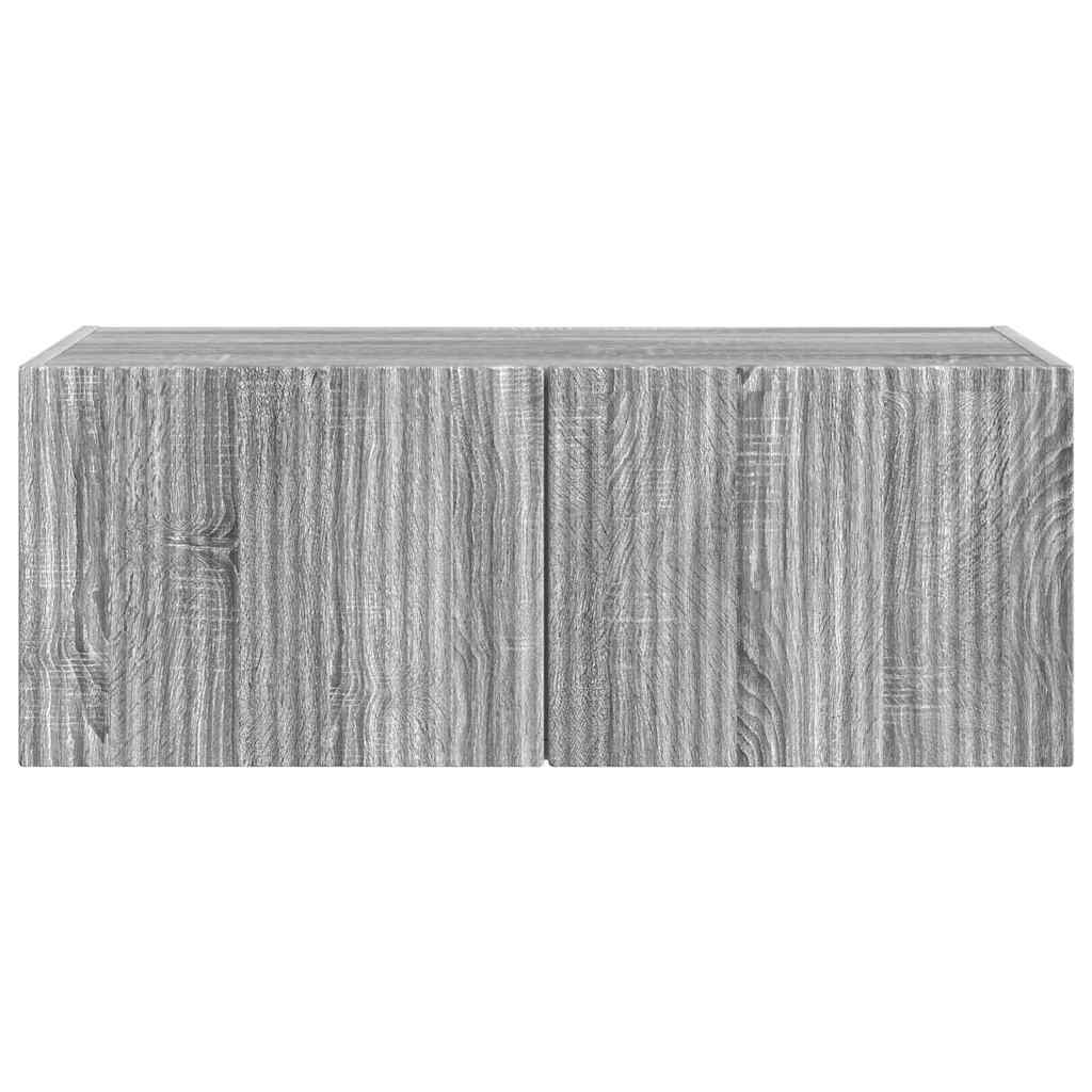 vidaXL Ντουλάπι Τηλεόρασης Τοίχου Γκρίζο Σονομα 60 x 31 x 29.5 εκ