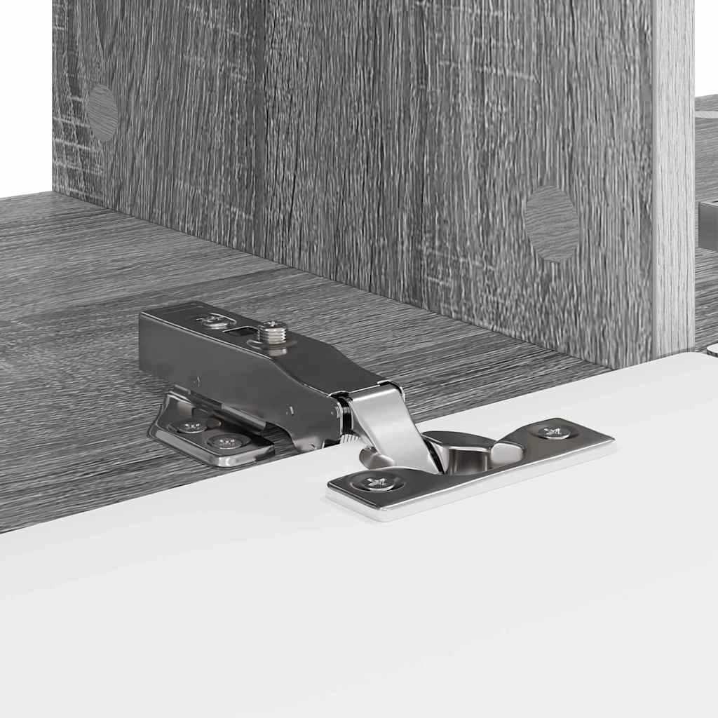 vidaXL Ντουλάπι Τηλεόρασης Τοίχου Επιτοίχιο 2 pcs Γκρίζο Σονομα