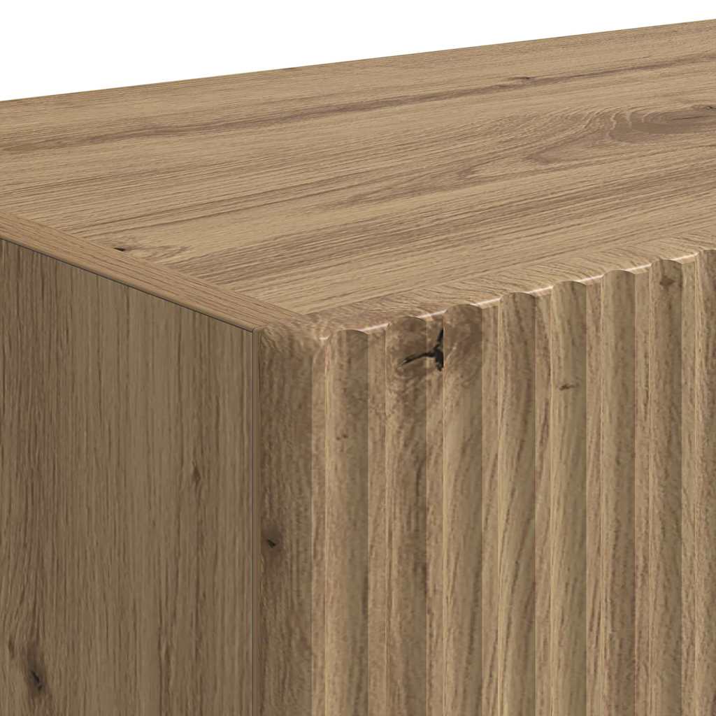 vidaXL Ντουλάπι Τηλεόρασης Τοίχου 2 pcs Καρυδιά Χειροποίητης Εργασίας