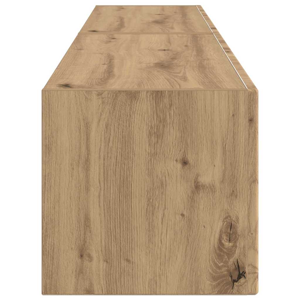 vidaXL Ντουλάπι Τηλεόρασης Τοίχου 2 pcs Καρυδιά Χειροποίητης Εργασίας