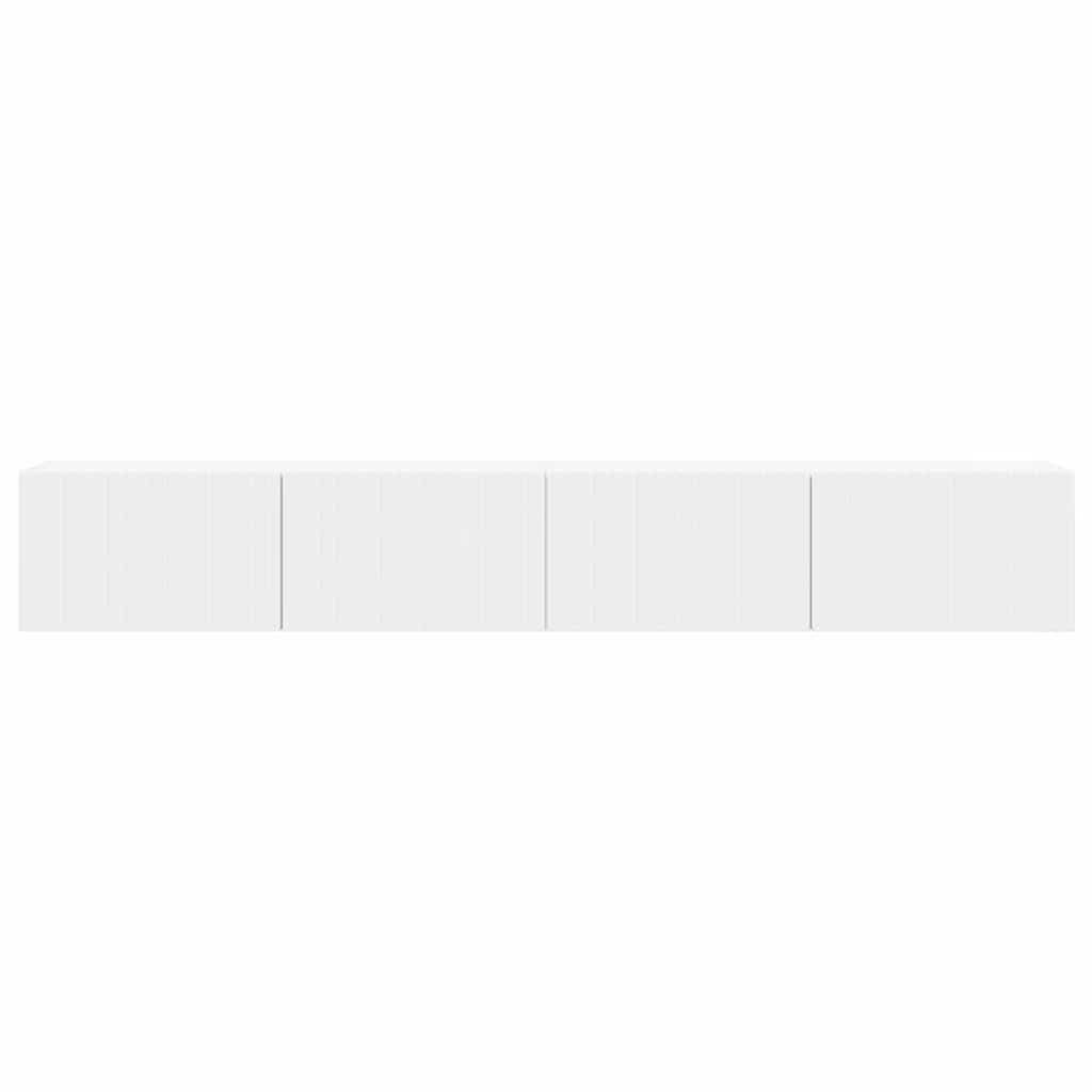 vidaXL Ντουλάπι Τηλεόρασης Τοίχου 2 pcs Λευκό 60 x 31 x 29.5 εκ