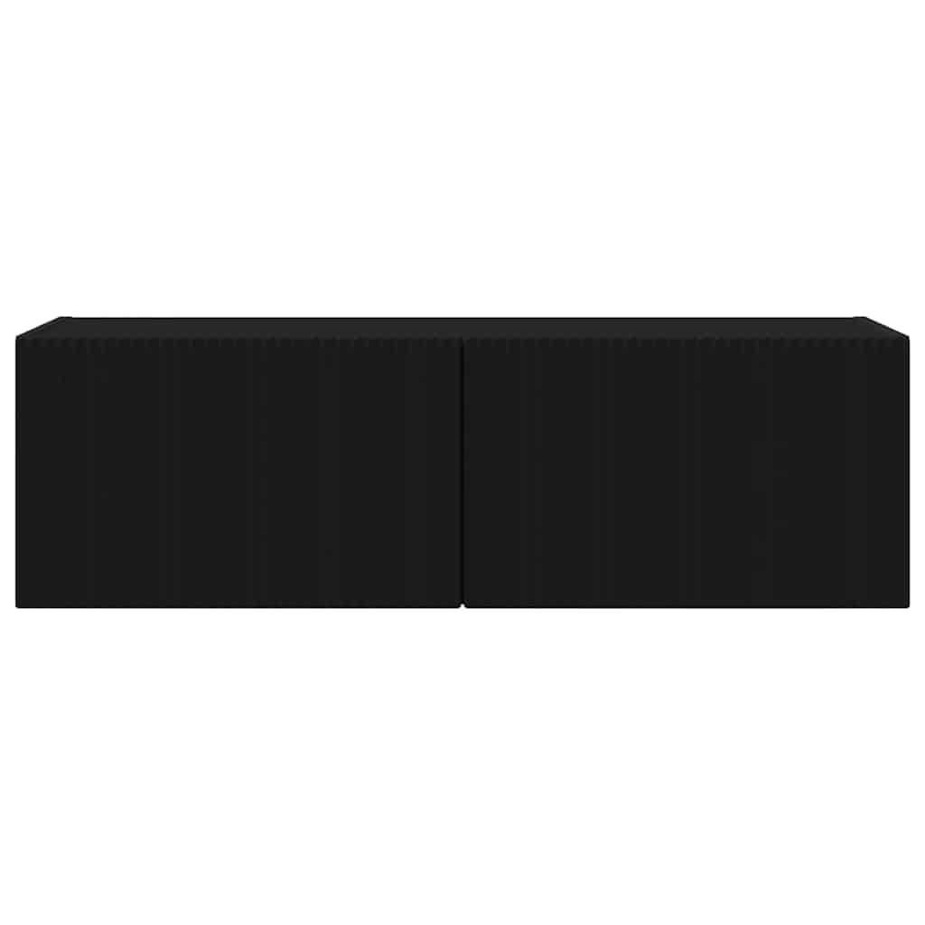 vidaXL Ντουλάπι Τηλεόρασης Τοίχου Επιτοίχιο Μαύρο 60 x 31 x 29.5 εκ
