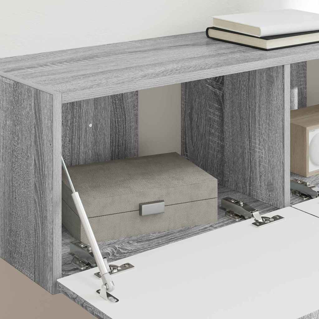 vidaXL Ντουλάπι Τηλεόρασης Τοίχου Γκρίζο Σονομα 60 x 31 x 29.5 εκ