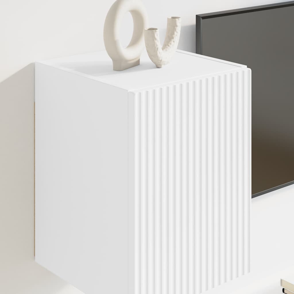 vidaXL Ντουλάπι Τηλεόρασης Τοίχου 2 pcs Λευκό 30 x 31 x 40 εκ.