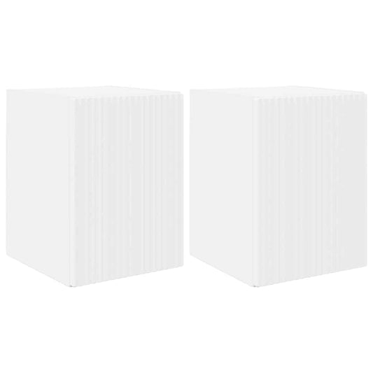 vidaXL Ντουλάπι Τηλεόρασης Τοίχου 2 pcs Λευκό 30 x 31 x 40 εκ.
