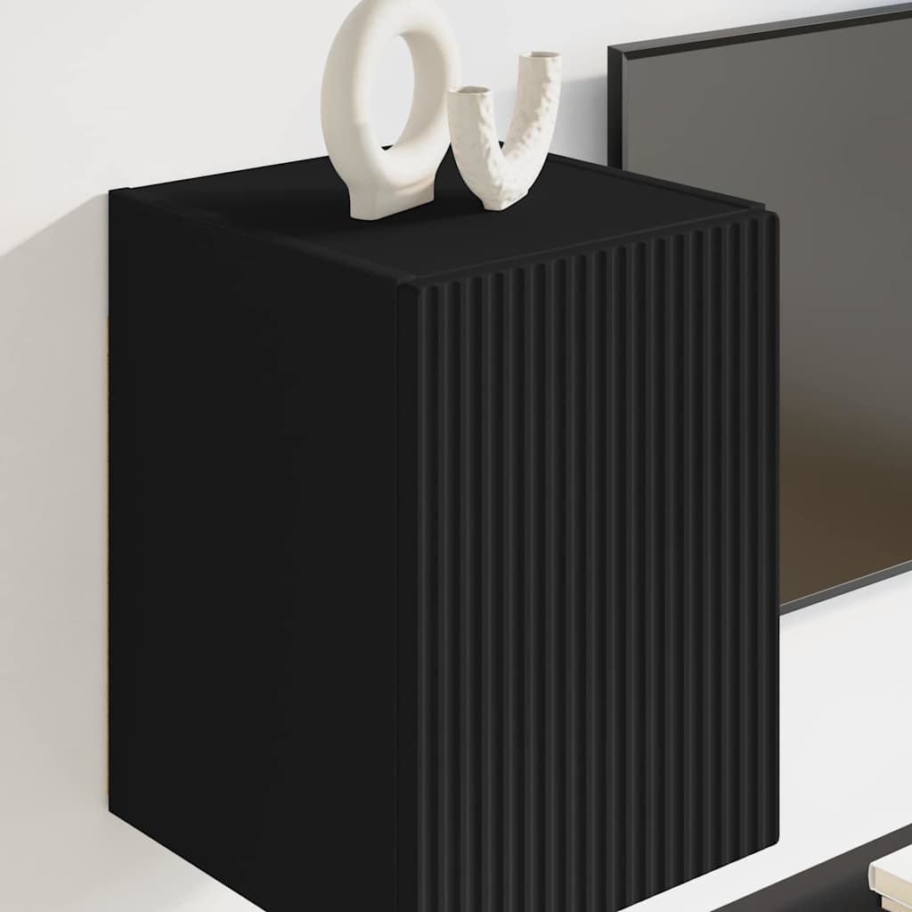 vidaXL Ντουλάπι Τηλεόρασης Τοίχου Επιτοίχιο Μαύρο 30 x 31 x 40 εκ.