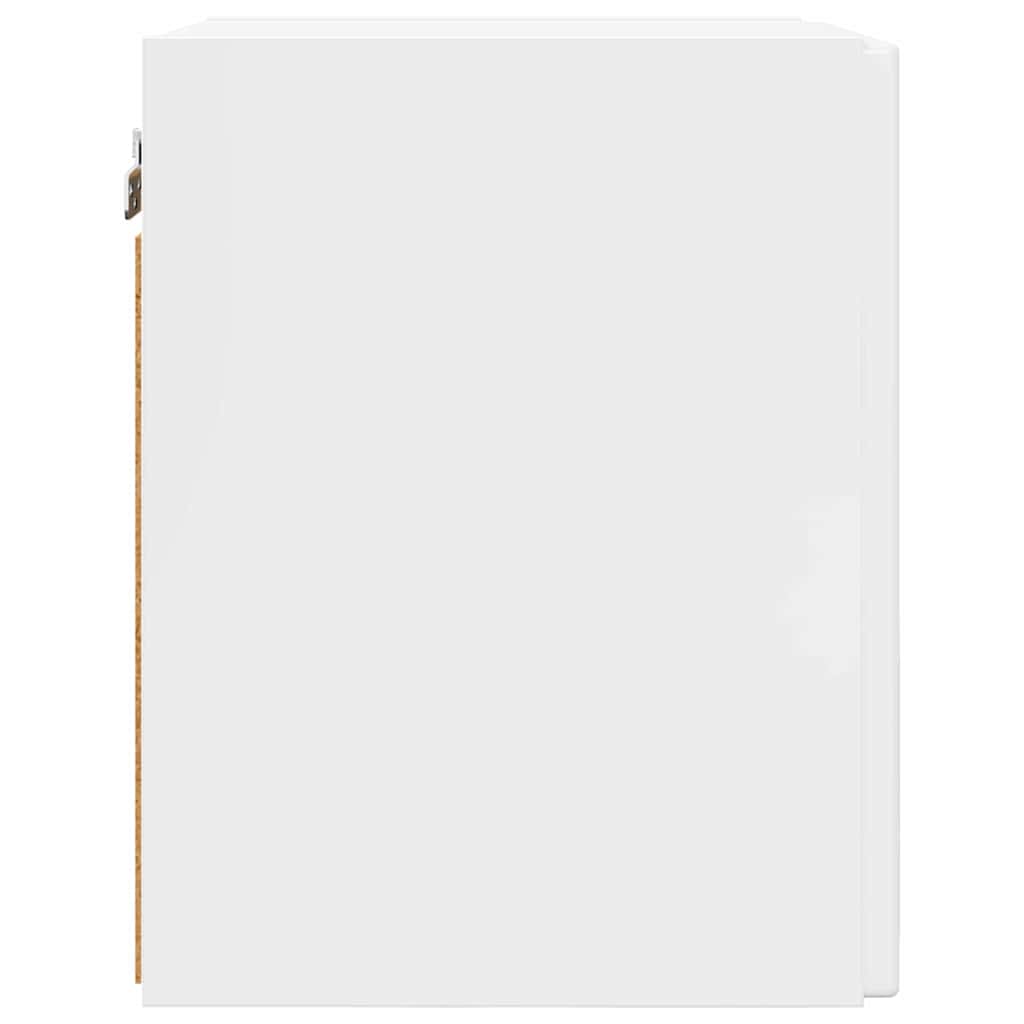 vidaXL Ντουλάπι Τηλεόρασης Τοίχου Λαμπερό Λευκό 30 x 31 x 40 εκ.