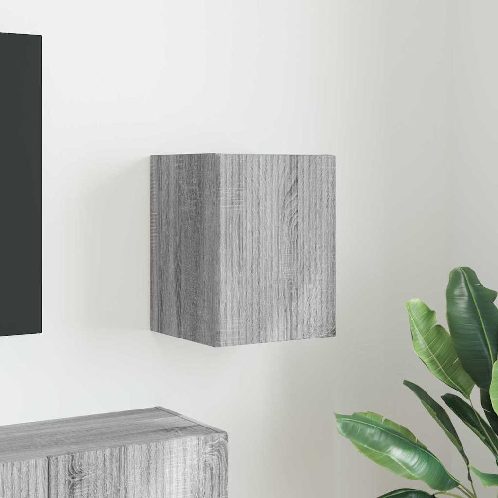 vidaXL Ντουλάπι Τηλεόρασης Τοίχου Γκρίζο Σονομα 30 x 31 x 40 εκ.