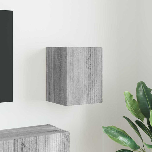 vidaXL Ντουλάπι Τηλεόρασης Τοίχου Γκρίζο Σονομα 30 x 31 x 40 εκ.