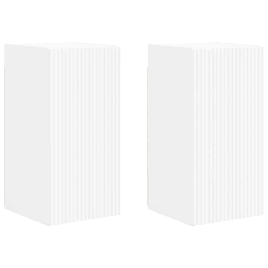 vidaXL Ντουλάπι Τηλεόρασης Τοίχου 2 pcs Λευκό 30 x 31 x 60 εκ