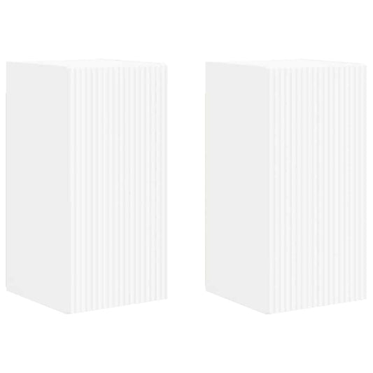vidaXL Ντουλάπι Τηλεόρασης Τοίχου 2 pcs Λευκό 30 x 31 x 60 εκ