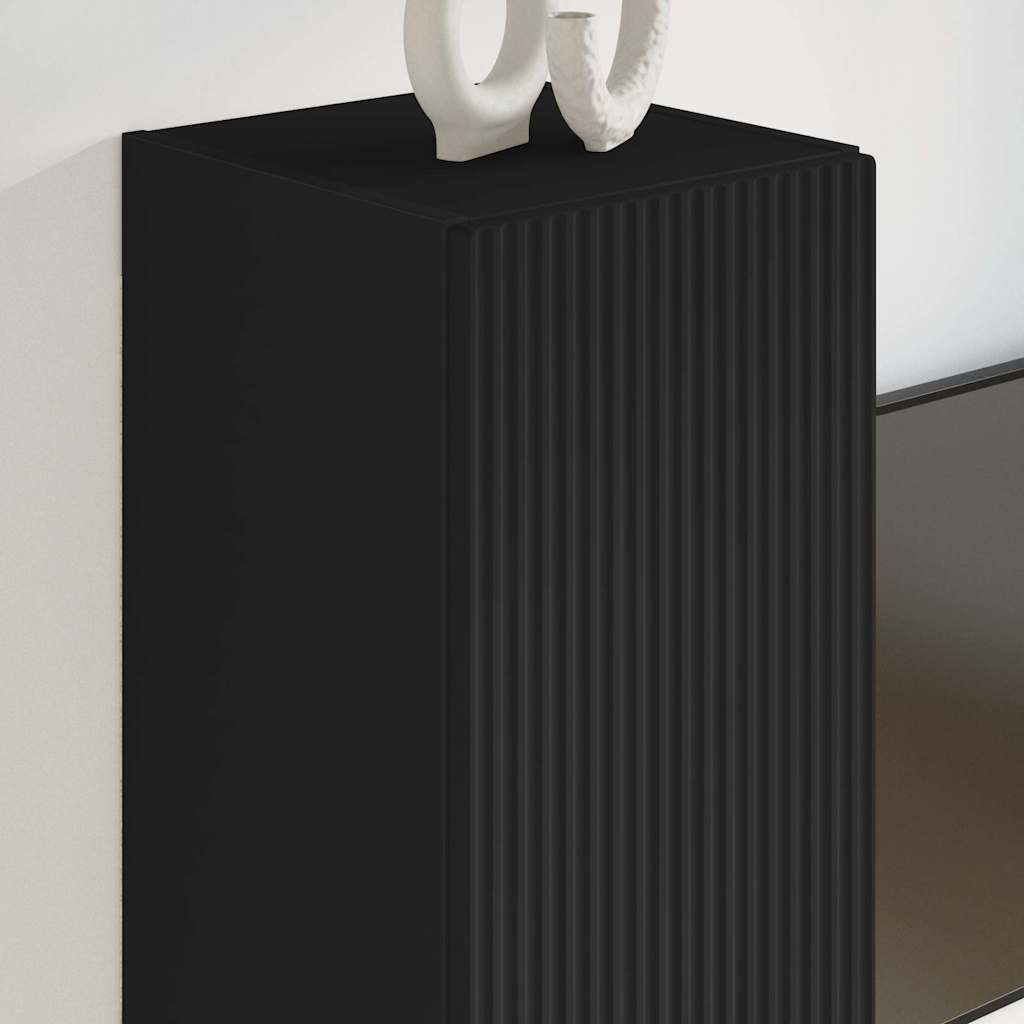 vidaXL Ντουλάπι Τηλεόρασης Τοίχου Επιτοίχιο Μαύρο 30 x 31 x 60 εκ