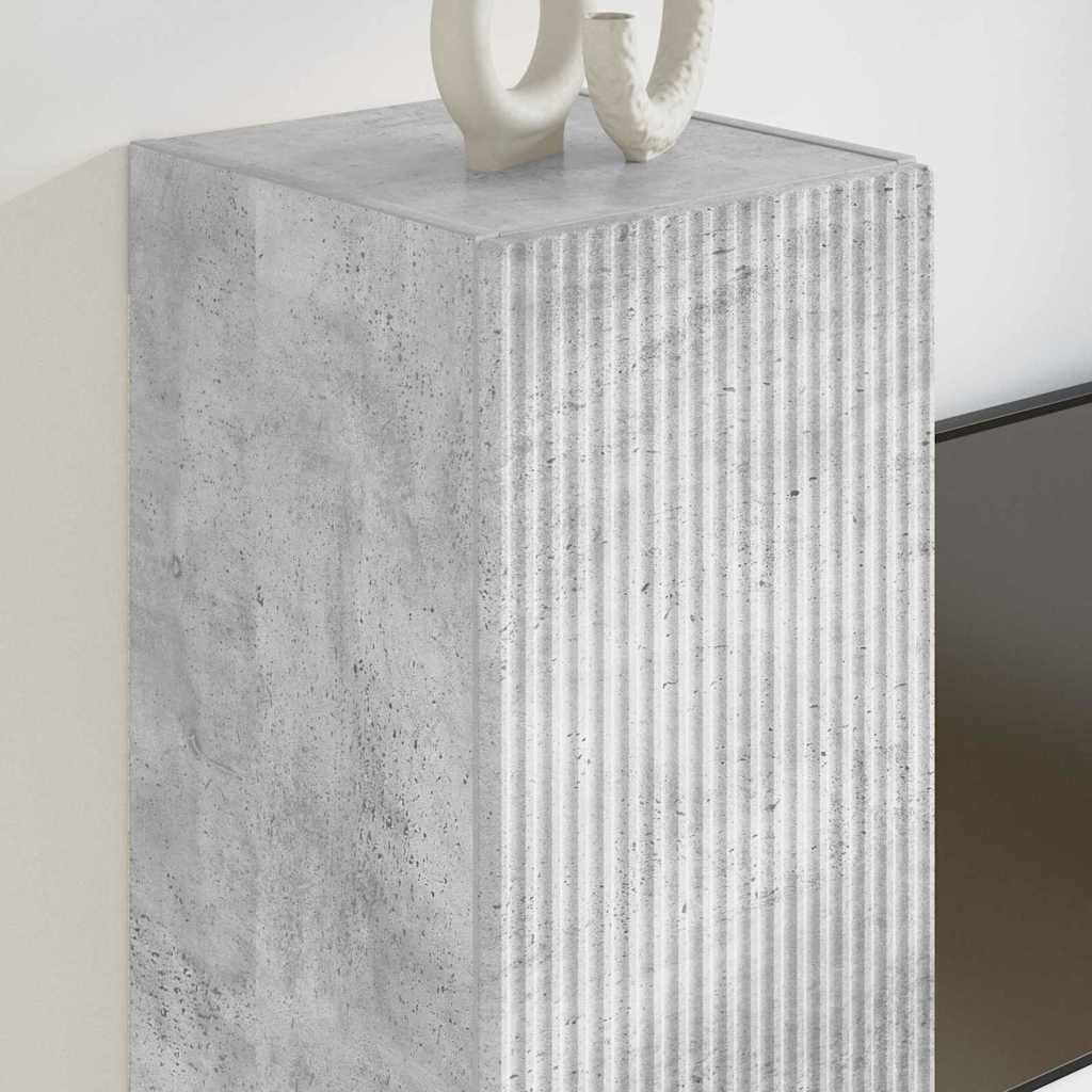 vidaXL Ντουλάπι Τηλεόρασης Τοίχου 2 pcs Σκυρόδεμα 30 x 31 x 60 εκ