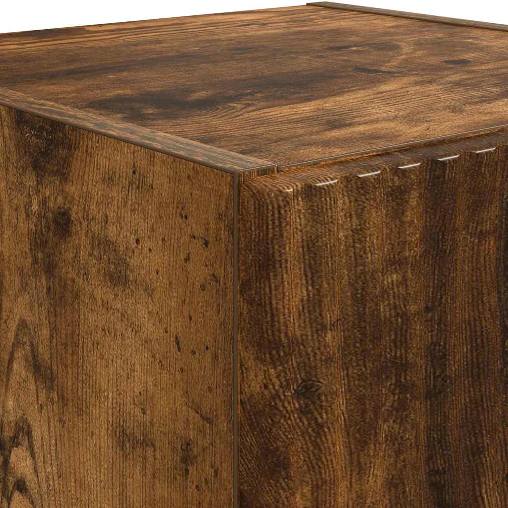 vidaXL Ντουλάπι Τηλεόρασης Τοίχου Καπνιστό Δρύς 30 x 31 x 60 εκ