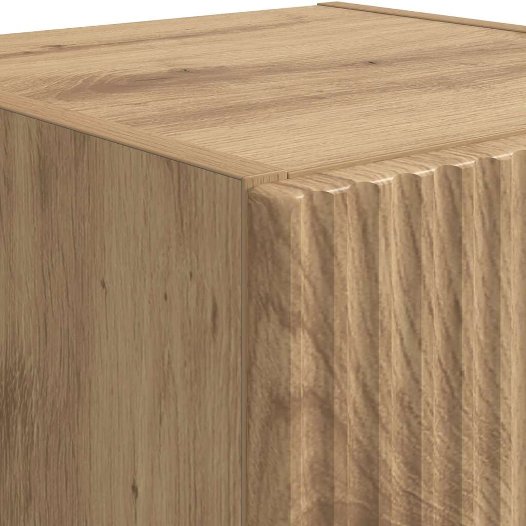 vidaXL Ντουλάπι Τηλεόρασης Τοίχου 2 pcs Καρυδιά Χειροποίητης Εργασίας