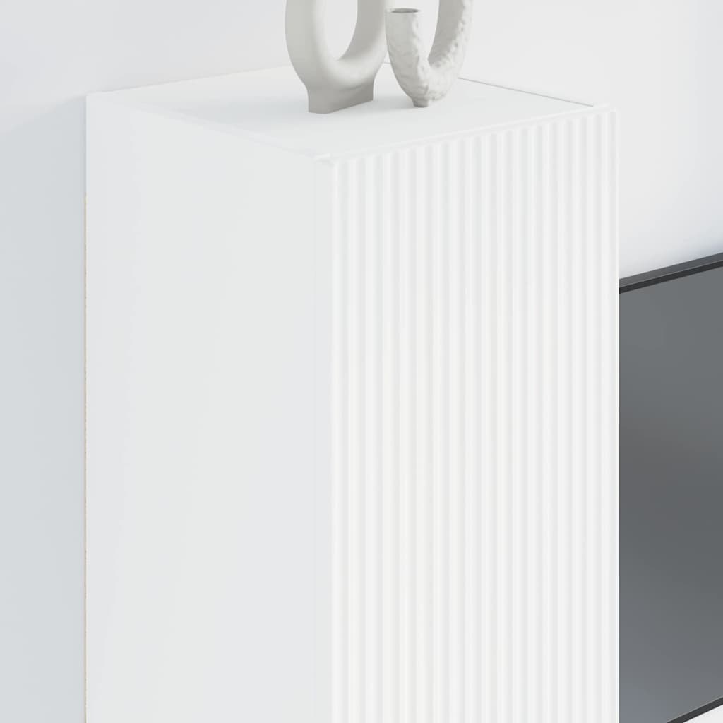 vidaXL Ντουλάπι Τηλεόρασης Τοίχου Επιτοίχιο Λευκό 30 x 31 x 80 εκ.