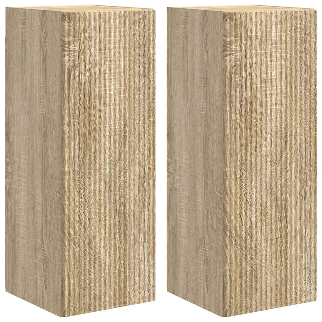 vidaXL Ντουλάπι Τηλεόρασης Τοίχου 2 pcs Σονόμα 30 x 31 x 80 εκ.