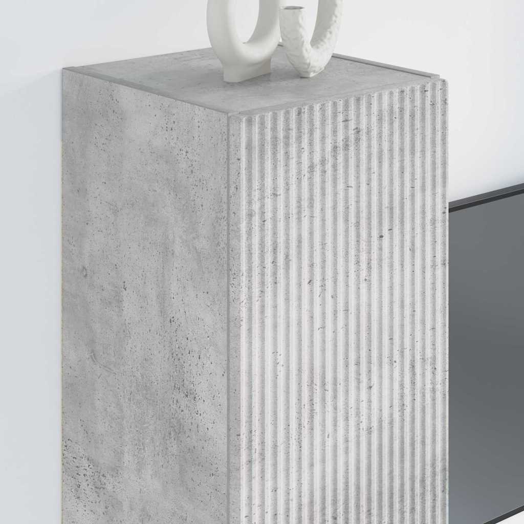 vidaXL Ντουλάπι Τηλεόρασης Τοίχου 2 pcs Σκυρόδεμα 30 x 31 x 80 εκ.