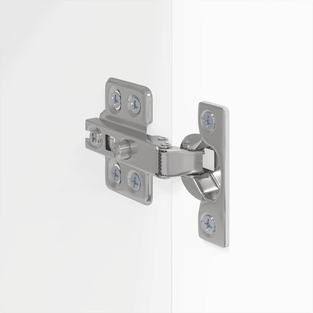 vidaXL Ντουλάπι Τηλεόρασης Τοίχου 2 pcs Λαμπερό Λευκό 30 x 31 x 80 εκ.