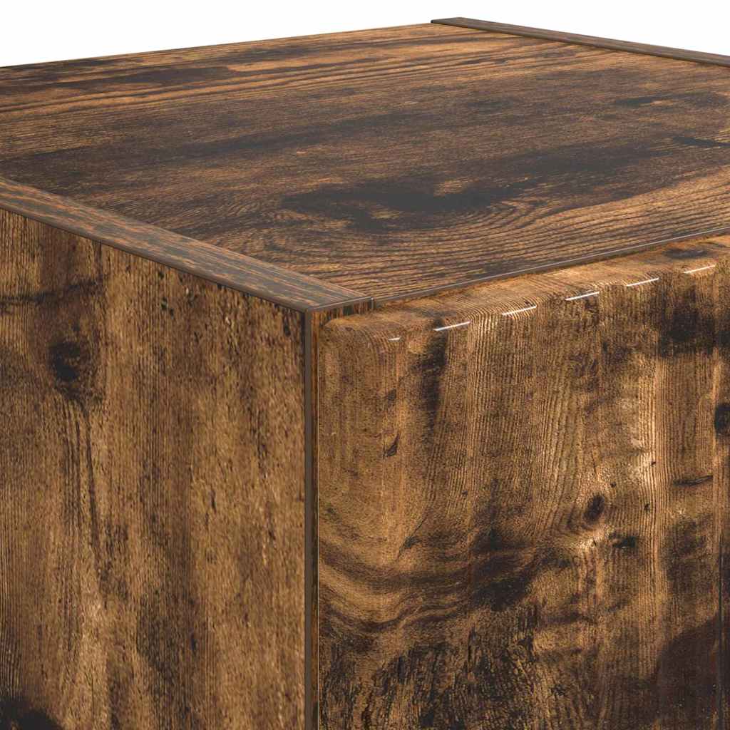 vidaXL Ντουλάπι Τηλεόρασης Τοίχου 2 pcs Καπνιστό Δρύς 30 x 31 x 80 εκ.