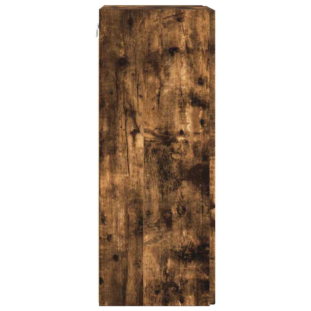 vidaXL Ντουλάπι Τηλεόρασης Τοίχου 2 pcs Καπνιστό Δρύς 30 x 31 x 80 εκ.