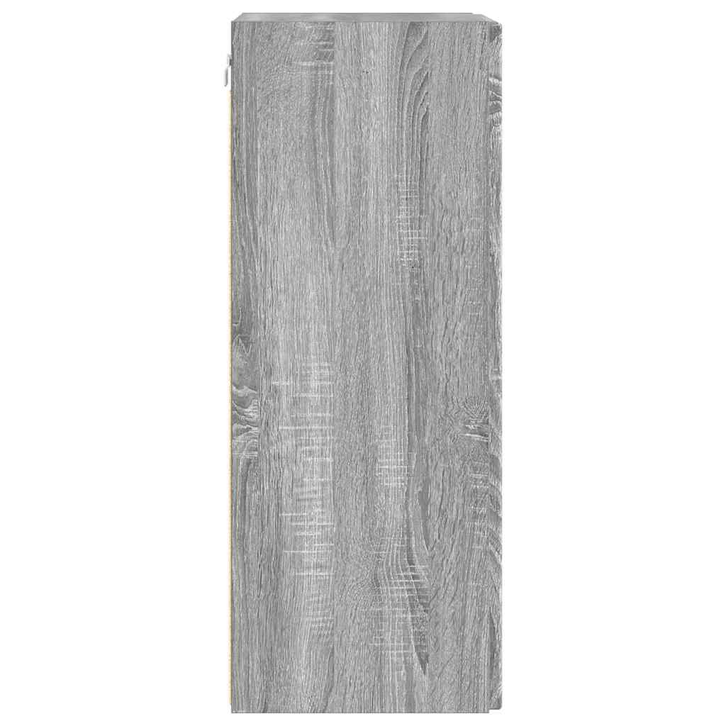 vidaXL Ντουλάπι Τηλεόρασης Τοίχου 2 pcs Γκρίζο Σονομα 30 x 31 x 80 εκ.