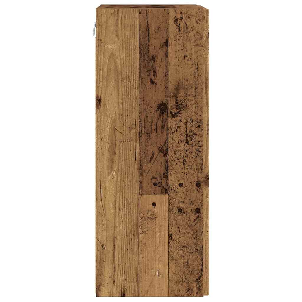 vidaXL Ντουλάπι Τηλεόρασης Τοίχου Παλιό Ξύλο 30 x 31 x 80 εκ.