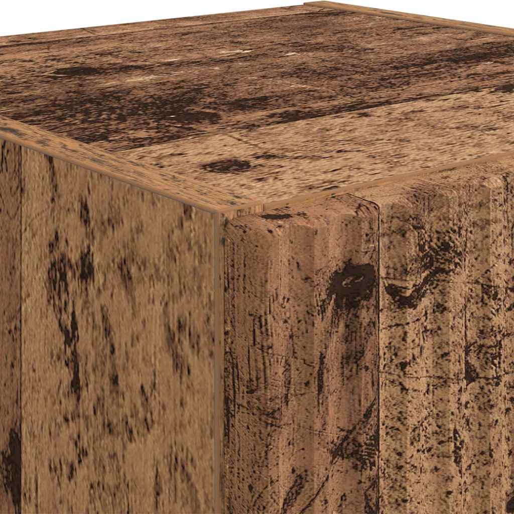 vidaXL Ντουλάπι Τηλεόρασης Τοίχου 2 pcs Παλιό Ξύλο 30 x 31 x 80 εκ.