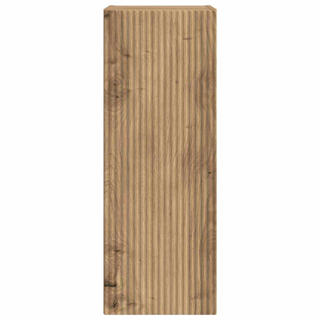 vidaXL Ντουλάπι Τηλεόρασης Τοίχου 2 pcs Καρυδιά Χειροποίητης Εργασίας